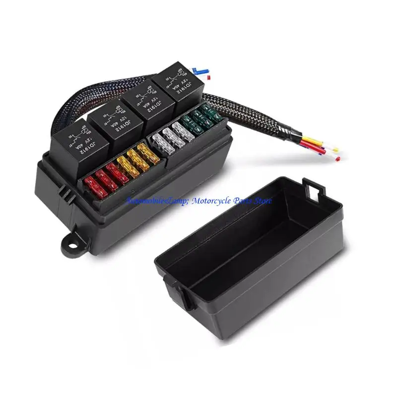 H7BD 12V-24V Relays Fuses Block 4 Pre Relays 12 Fuses ABS Housing Suitable For Truck Car Electrical System Upgrades
H7BD 12V-24V Relays Fuses Block 4 Pre Relays 12 Fuses ABS Housing Suitable For Truck Car Electrical System Upgrades