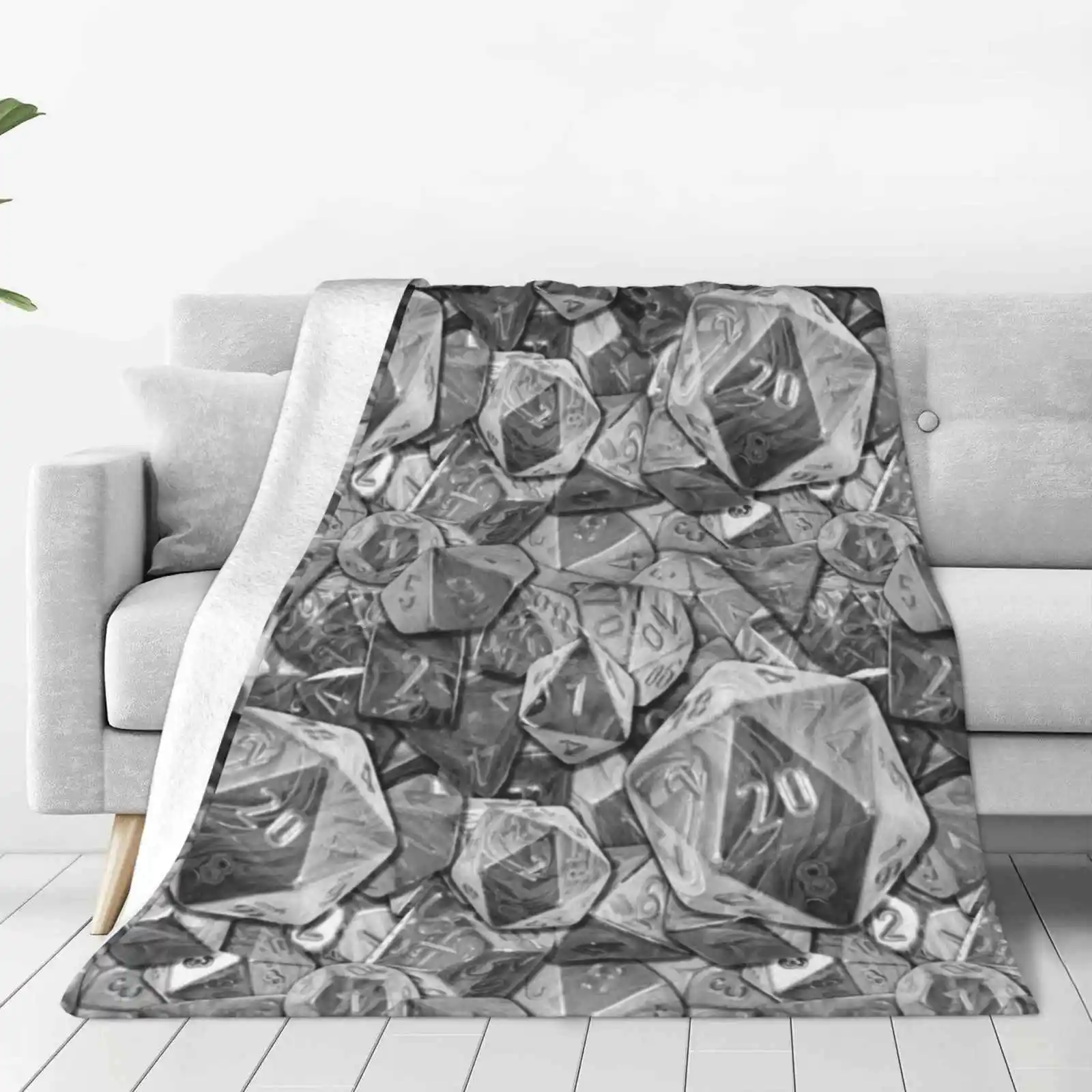 Black And White Dice Bag Pattern Creative Design Comfortable Warm Flannel Blanket Dice Die D20 D8 D4 D6X D10 D12 And Dragons
Black And White Dice Bag Pattern Creative Design Comfortable Warm Flannel Blanket Dice Die D20 D8 D4 D6X D10 D12 And Dragons