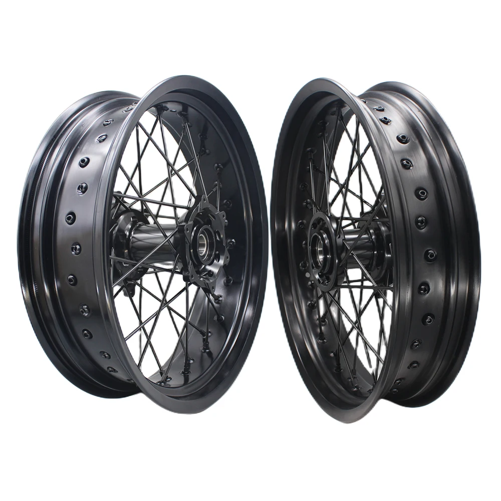 New Product OEM Wheels 17 Inch Black Rim Black Hub Aluminum Alloy Spoke Motorcycle Wheel Set
New Product OEM Wheels 17 Inch Black Rim Black Hub Aluminum Alloy Spoke Motorcycle Wheel Set