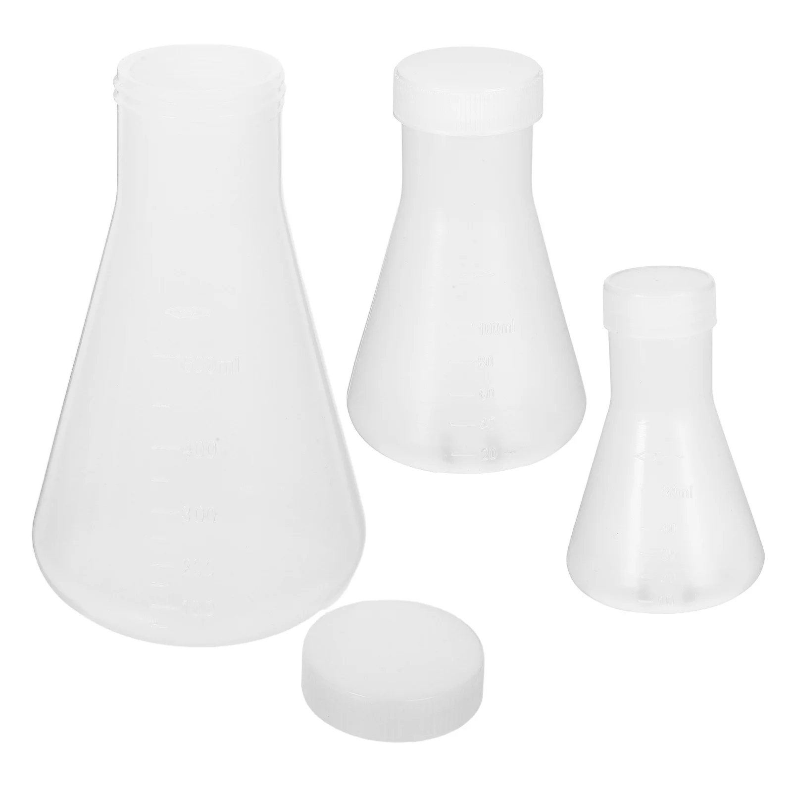 3pcs Plastic Flask Conical Flask Set 50Ml 100Ml 500Ml Eco Friendly Durable Laboratory Experiment Chemistry Student Use Stable
3pcs Plastic Flask Conical Flask Set 50Ml 100Ml 500Ml Eco Friendly Durable Laboratory Experiment Chemistry Student Use Stable