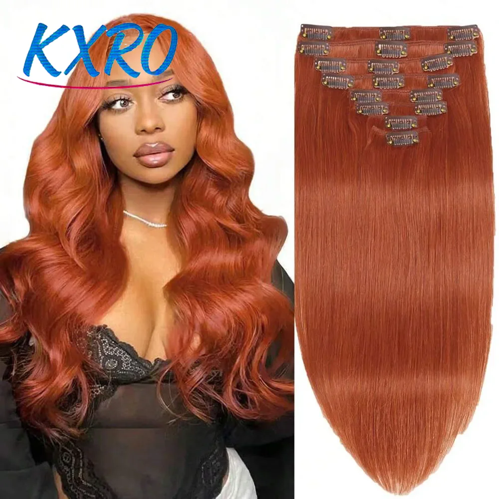 #350 Copper Red Double Weft Doreen Brazilian Machine Remy Hair Natural Straight Clip In Hair Extensions Human hair Full Head
#350 Copper Red Double Weft Doreen Brazilian Machine Remy Hair Natural Straight Clip In Hair Extensions Human hair Full Head