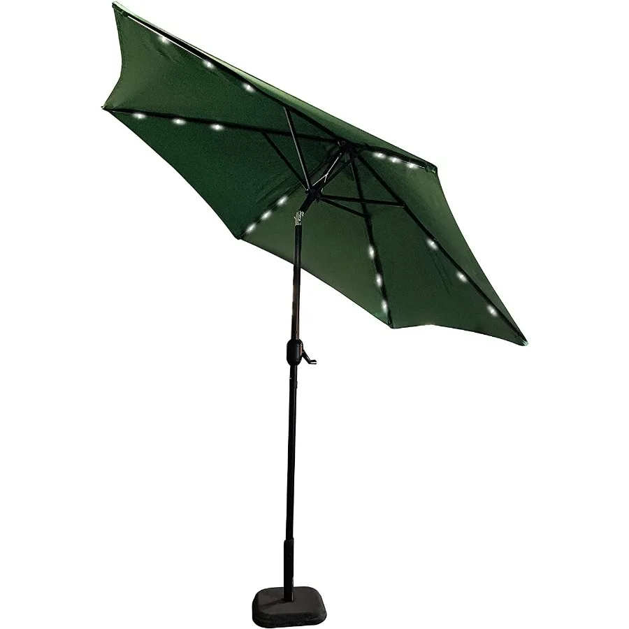 TX 94132 Green 9 ft Diameter Adjustable Height Solar Powered LED Patio Umbrella
TX 94132 Green 9 ft Diameter Adjustable Height Solar Powered LED Patio Umbrella