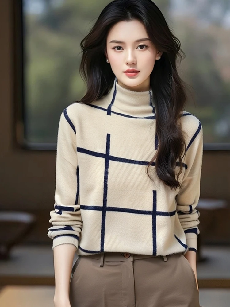 Warm Knitted Sweater High Ne Long Sve Comfortable Soft Slimming Color Blo Design Autumn Winter Faionable Pullover Top
Warm Knitted Sweater High Ne Long Sve Comfortable Soft Slimming Color Blo Design Autumn Winter Faionable Pullover Top