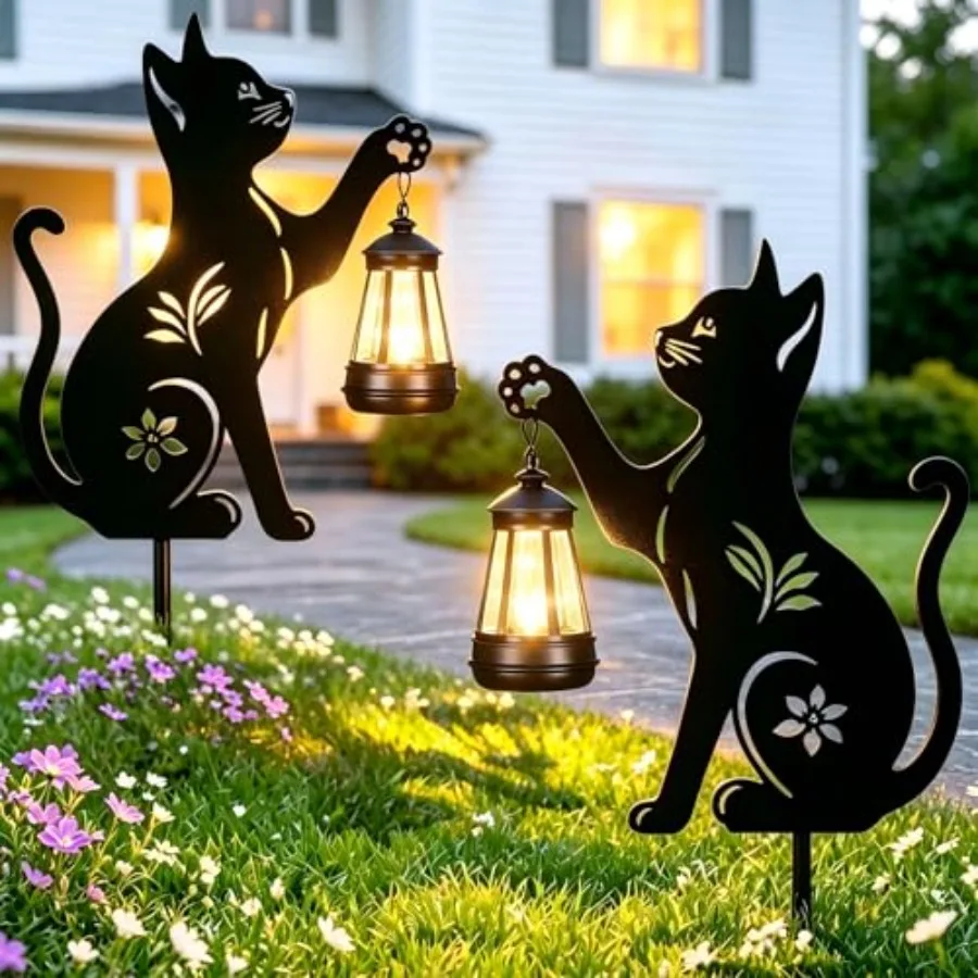Solar Cat Lantern Outdoor 2Pack Hanging Black Cat Decor Solar Lights Birthday Gifts for Women Mom and Grandma Mother's Day Gard
Solar Cat Lantern Outdoor 2Pack Hanging Black Cat Decor Solar Lights Birthday Gifts for Women Mom and Grandma Mother's Day Gard