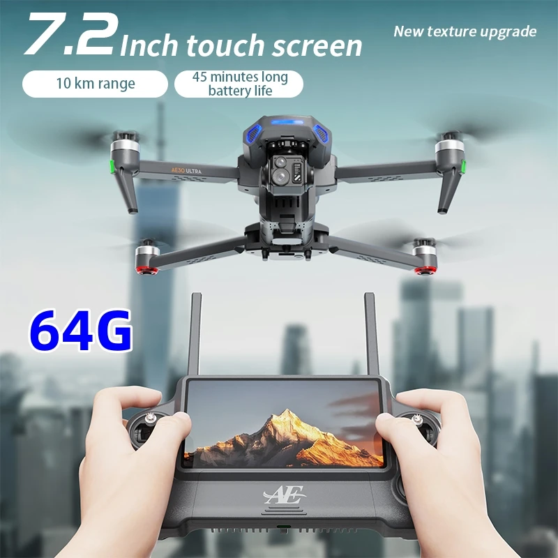 AE30 GPS Drone 8K Profession HD Camera 3-axis Gimbal Brushless Laser Obstacle Avoidance Airdrop With Large Screen Quadcopte 
AE30 GPS Drone 8K Profession HD Camera 3-axis Gimbal Brushless Laser Obstacle Avoidance Airdrop With Large Screen Quadcopte