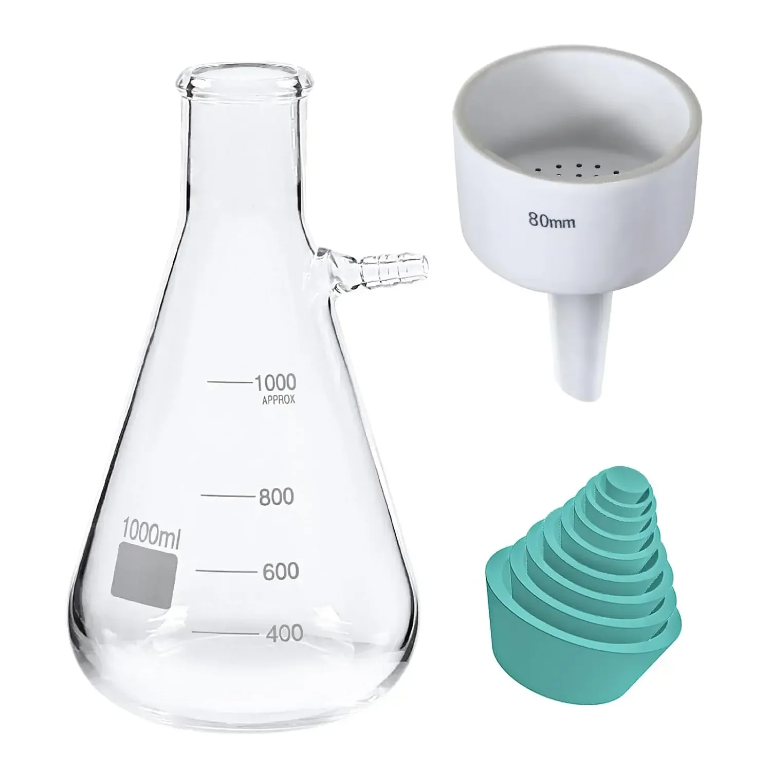 Buchner Funnel Filtering Kit, Vacuum Filter Flask Set Borosilicate Glass Lab Vacuum Filtration Distillation Apparatus
Buchner Funnel Filtering Kit, Vacuum Filter Flask Set Borosilicate Glass Lab Vacuum Filtration Distillation Apparatus