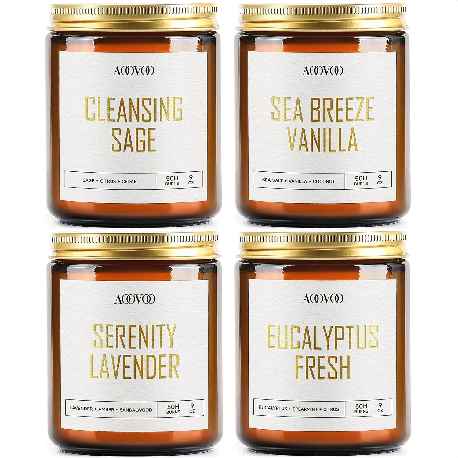 4-PC Soy Candle Gift Set, 36 oz, Lavender/Vanilla/Eucalyptus/Sage, Long-Lasting
4-PC Soy Candle Gift Set, 36 oz, Lavender/Vanilla/Eucalyptus/Sage, Long-Lasting