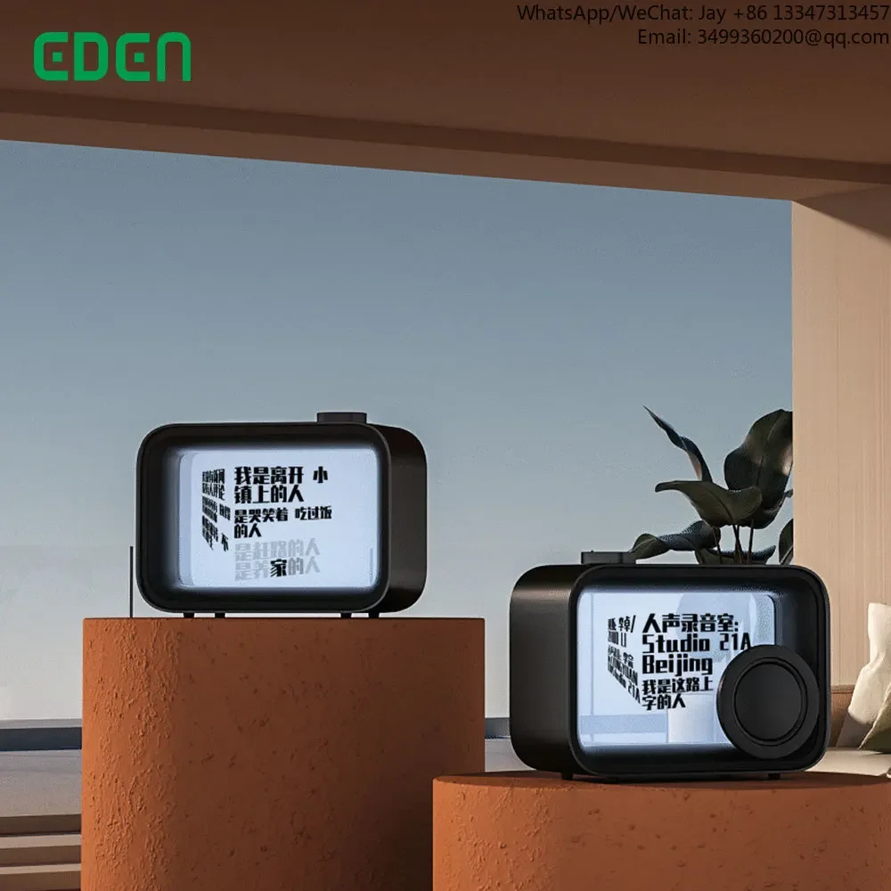 Новинка EDEN: 3-дюймовый сабвуфер с прозрачным дисплеем для отображения текстов песен, беспроводная аудиопроекция на экран, Bluetooth-колонки.
Новинка EDEN: 3-дюймовый сабвуфер с прозрачным дисплеем для отображения текстов песен, беспроводная аудиопроекция на экран, Bluetooth-колонки.