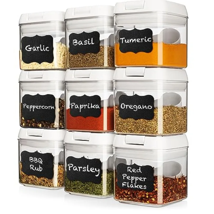 Airtight Food Storage Containers BPA Free Clear Plastic Snack and Spice Containers with Easy Lock Lids Kitchen and Pantry Organ
Airtight Food Storage Containers BPA Free Clear Plastic Snack and Spice Containers with Easy Lock Lids Kitchen and Pantry Organ
