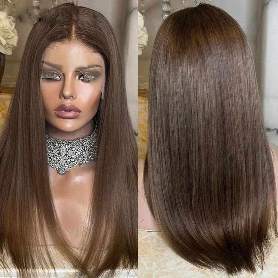 Natural Brown Straight 28Inch Soft Glueless 180Density Lace 5x5 Silk Base Human Hair Wig For Black Women BabyHair Preplucked
Natural Brown Straight 28Inch Soft Glueless 180Density Lace 5x5 Silk Base Human Hair Wig For Black Women BabyHair Preplucked