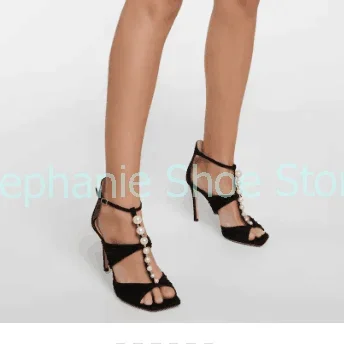 Sexy Fancy Wedding Pearl Stiletto High Heel Sandals Luxury String Square Toe Crystal Sandalias Women Hollow Dress Bridal Shoes
Sexy Fancy Wedding Pearl Stiletto High Heel Sandals Luxury String Square Toe Crystal Sandalias Women Hollow Dress Bridal Shoes