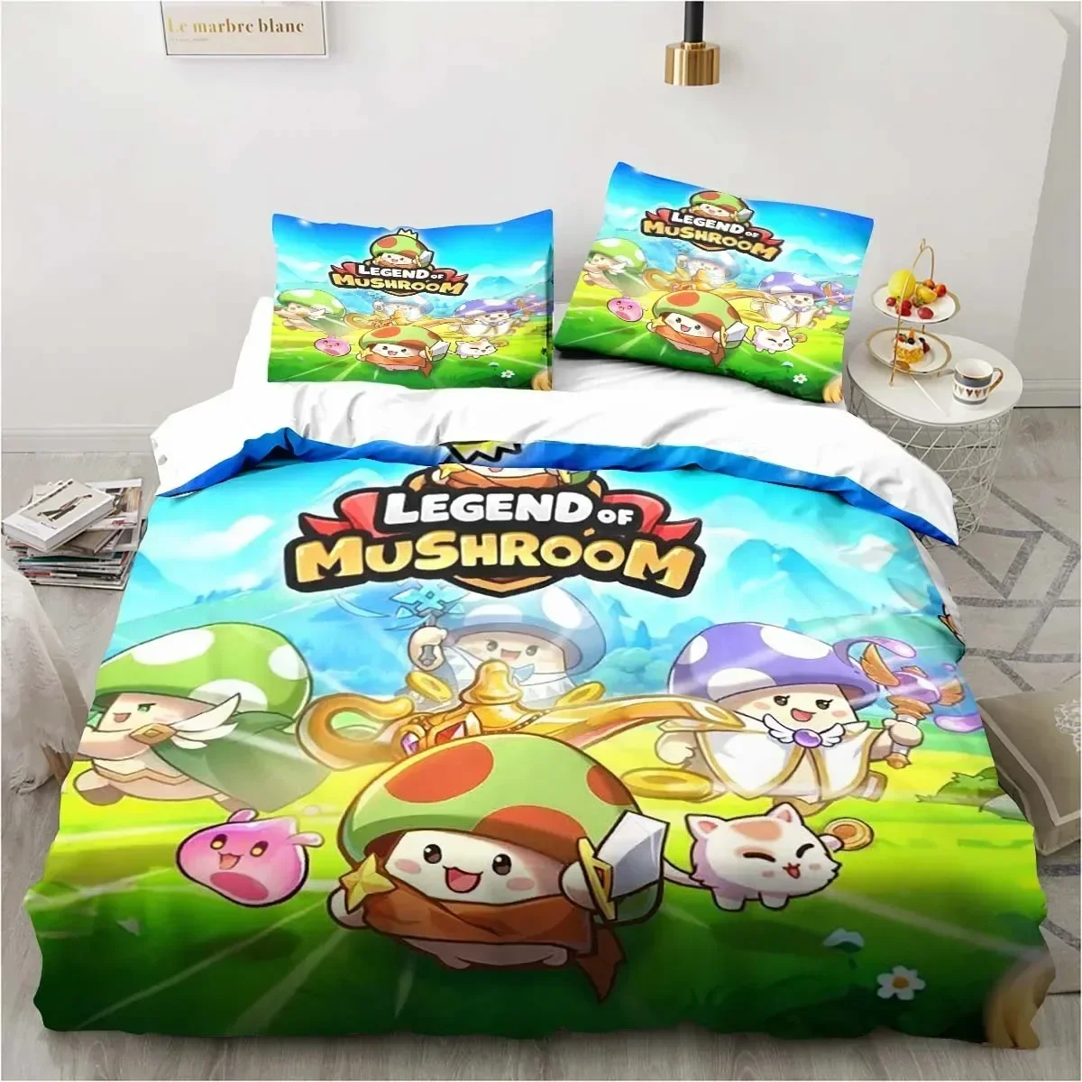 3D Anime Game Legend of Mushroom Pattern Printed Bed Set Duvet Cover Bedding Set Linen Sheet Quilt Cover Full Queen King Size
3D Anime Game Legend of Mushroom Pattern Printed Bed Set Duvet Cover Bedding Set Linen Sheet Quilt Cover Full Queen King Size