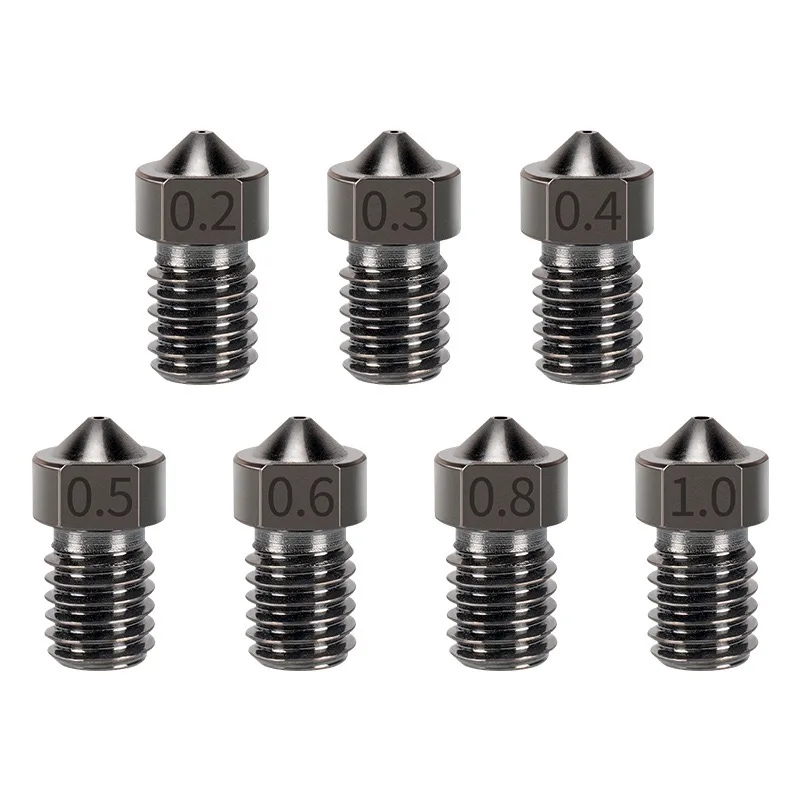 Сопло V6 из закаленной стали 0,2/0,4/0,6/0,8/1 мм, 1,75 мм, нить M6, сопло для 3D-принтера Ender 3, экструдер Hotend Titan Prusa i3 MK3
Сопло V6 из закаленной стали 0,2/0,4/0,6/0,8/1 мм, 1,75 мм, нить M6, сопло для 3D-принтера Ender 3, экструдер Hotend Titan Prusa i3 MK3