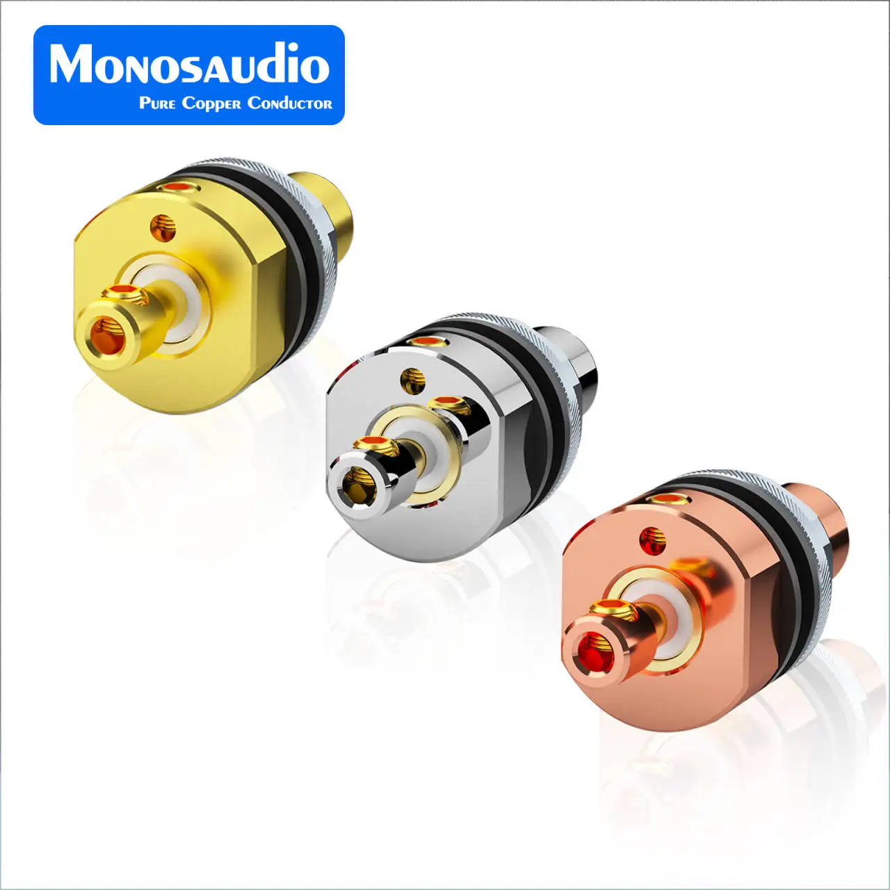 Monosaudio C406 Audio Connector Pure Copper Rhodium/Gold Plated RCA Connector Screw Locking RCA Female Socket Hifi Audio
Monosaudio C406 Audio Connector Pure Copper Rhodium/Gold Plated RCA Connector Screw Locking RCA Female Socket Hifi Audio