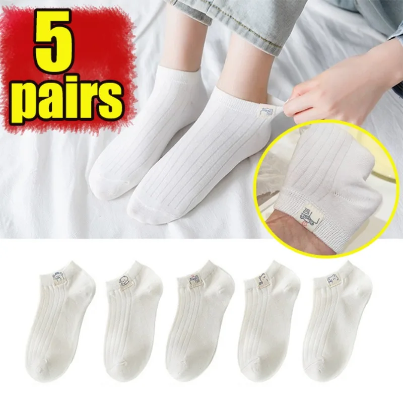 5Pairs Cute Socks Summer Women Girl Solid Color Little Bear Cotton Short Socks Soft Breathable Ankle Short Sock Simple Accessory
5Pairs Cute Socks Summer Women Girl Solid Color Little Bear Cotton Short Socks Soft Breathable Ankle Short Sock Simple Accessory
