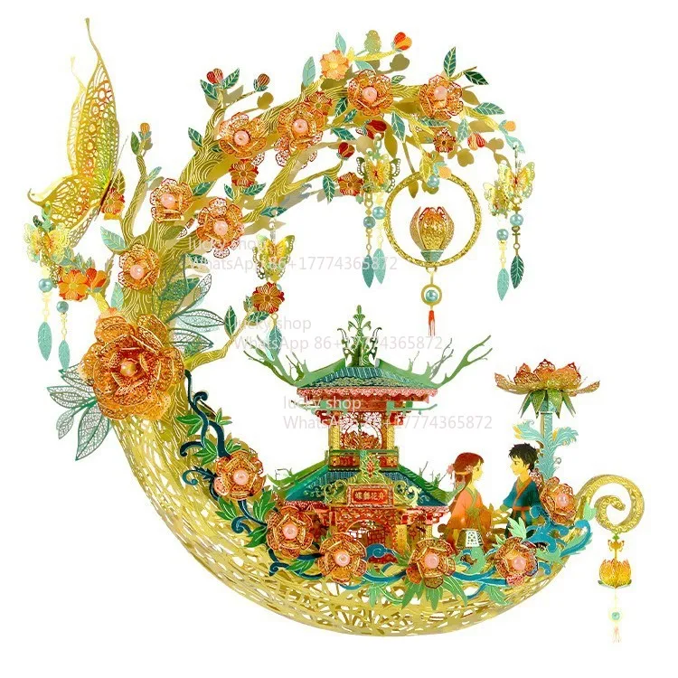 Chinese Style 3D Metal Craft Ornament DIY Assembly Art Model Home Decor Gift
Chinese Style 3D Metal Craft Ornament DIY Assembly Art Model Home Decor Gift