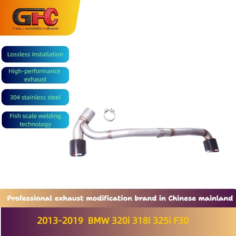 GFC brand exhaust for the 2013-2019 BMW 320i 318i 325i F30 catback double exhaust tailpipe accessories
GFC brand exhaust for the 2013-2019 BMW 320i 318i 325i F30 catback double exhaust tailpipe accessories