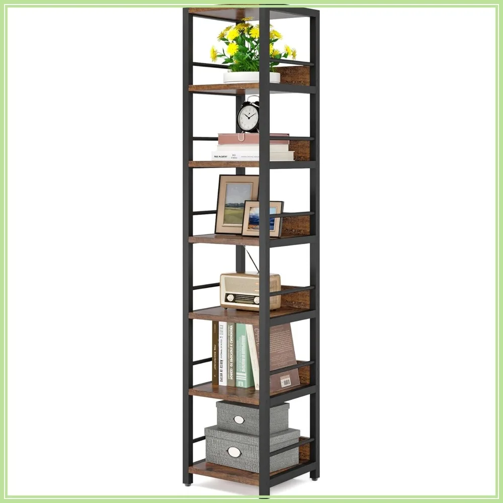 75 Inch Tall Corner Shelf, 6-Tier Narrow Bookshelf for Small Spaces, Multipurpose Storage Rack, Etagere Bookcase Plant Stand
75 Inch Tall Corner Shelf, 6-Tier Narrow Bookshelf for Small Spaces, Multipurpose Storage Rack, Etagere Bookcase Plant Stand
