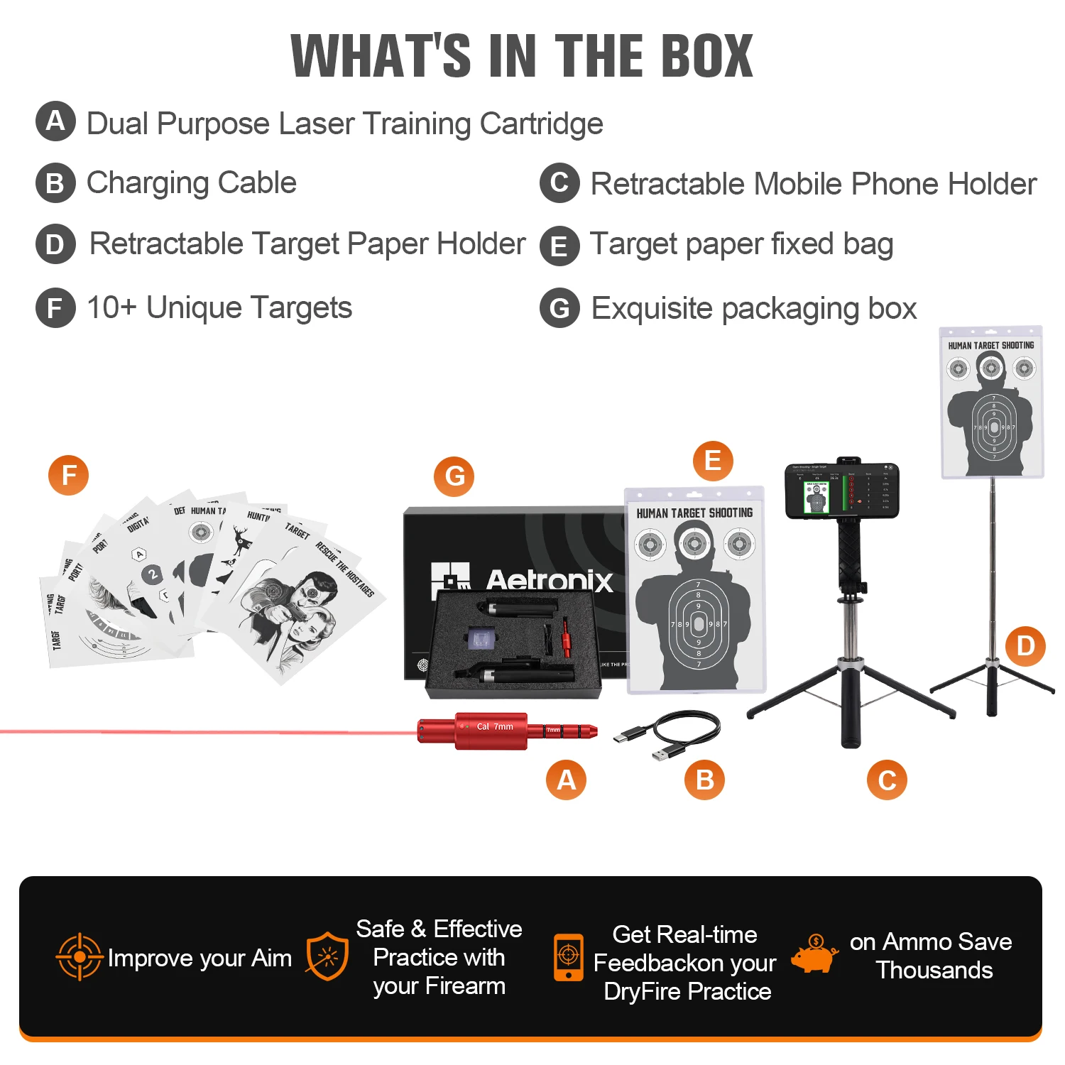 7mm dual-purpose red dot laser trainer with extendable target paper holder and phone holder for aiming training
7mm dual-purpose red dot laser trainer with extendable target paper holder and phone holder for aiming training