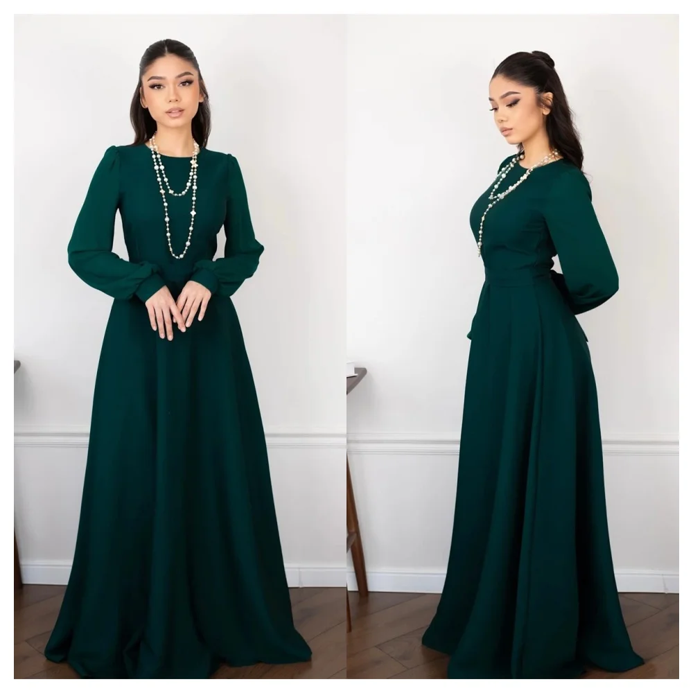 Customized Formal Green Jersey Evening Dress Temperament Crew Neck Long Sleeves Party Dress Modern Floor Length Celebrity Gowns
Customized Formal Green Jersey Evening Dress Temperament Crew Neck Long Sleeves Party Dress Modern Floor Length Celebrity Gowns