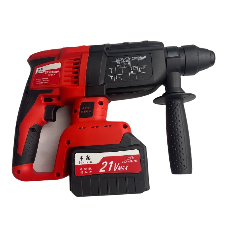 Sengxin 21v Li-Ion Battery Operated Rotary Electric Hammers Cordless Drill 26mm Sds Max Rotary Hammer Drill Power Hammer
Sengxin 21v Li-Ion Battery Operated Rotary Electric Hammers Cordless Drill 26mm Sds Max Rotary Hammer Drill Power Hammer