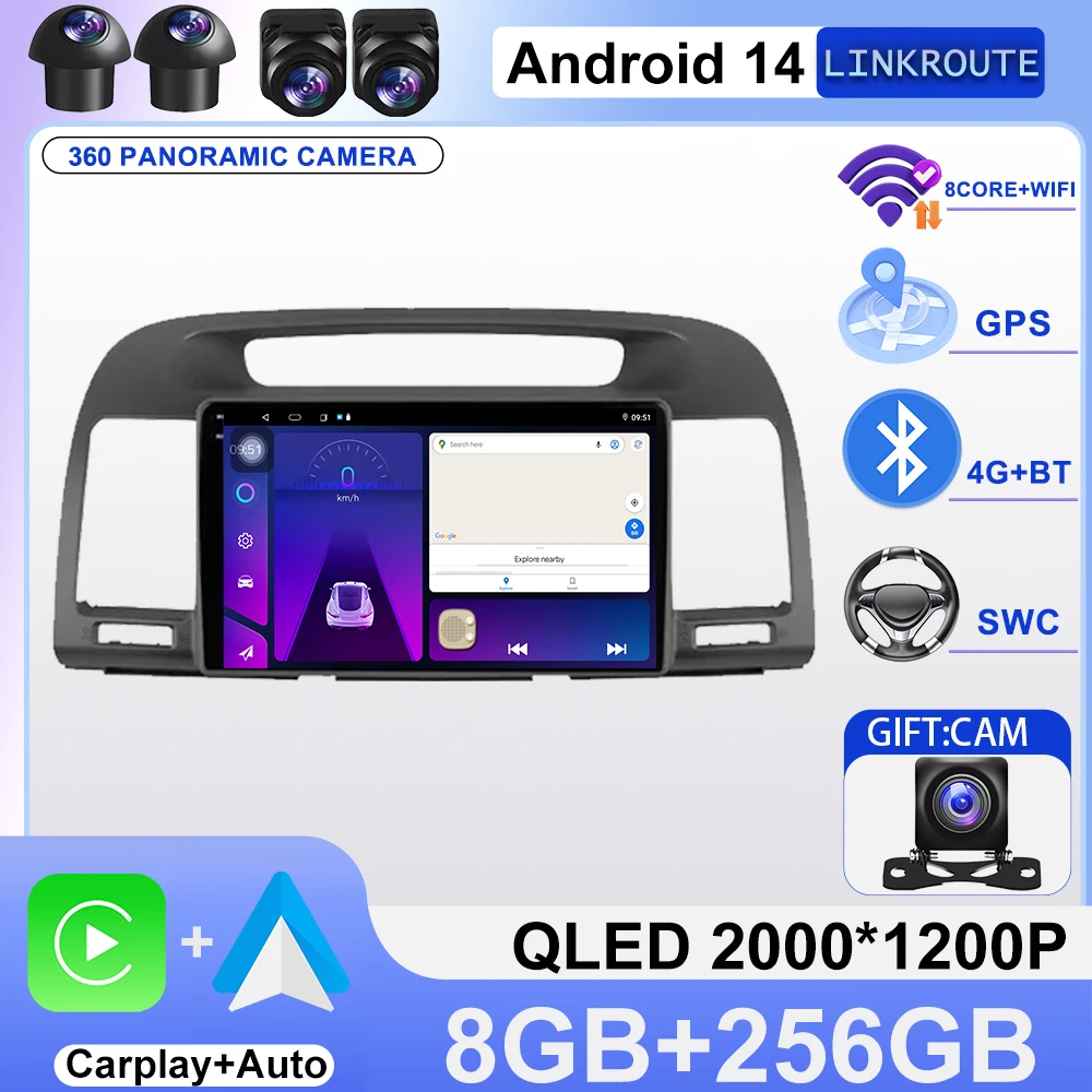 Android 14 For Toyota Camry 5 XV 30 2001 -2006 2K QLED Android Car Radio Multimedia Video Player GPS Stereo CarPlay Head Unit 4G
Android 14 For Toyota Camry 5 XV 30 2001 -2006 2K QLED Android Car Radio Multimedia Video Player GPS Stereo CarPlay Head Unit 4G