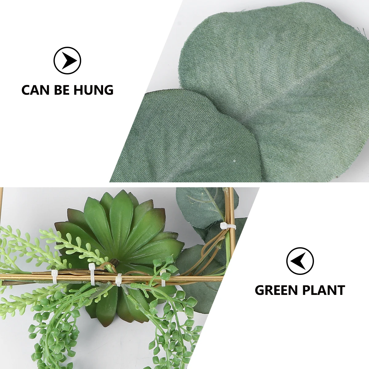 Artificial Succulent Decor Wedding Plants Wreath Plastic Wall Hanging Decoration Greenery Leaves Metal Ring
Artificial Succulent Decor Wedding Plants Wreath Plastic Wall Hanging Decoration Greenery Leaves Metal Ring