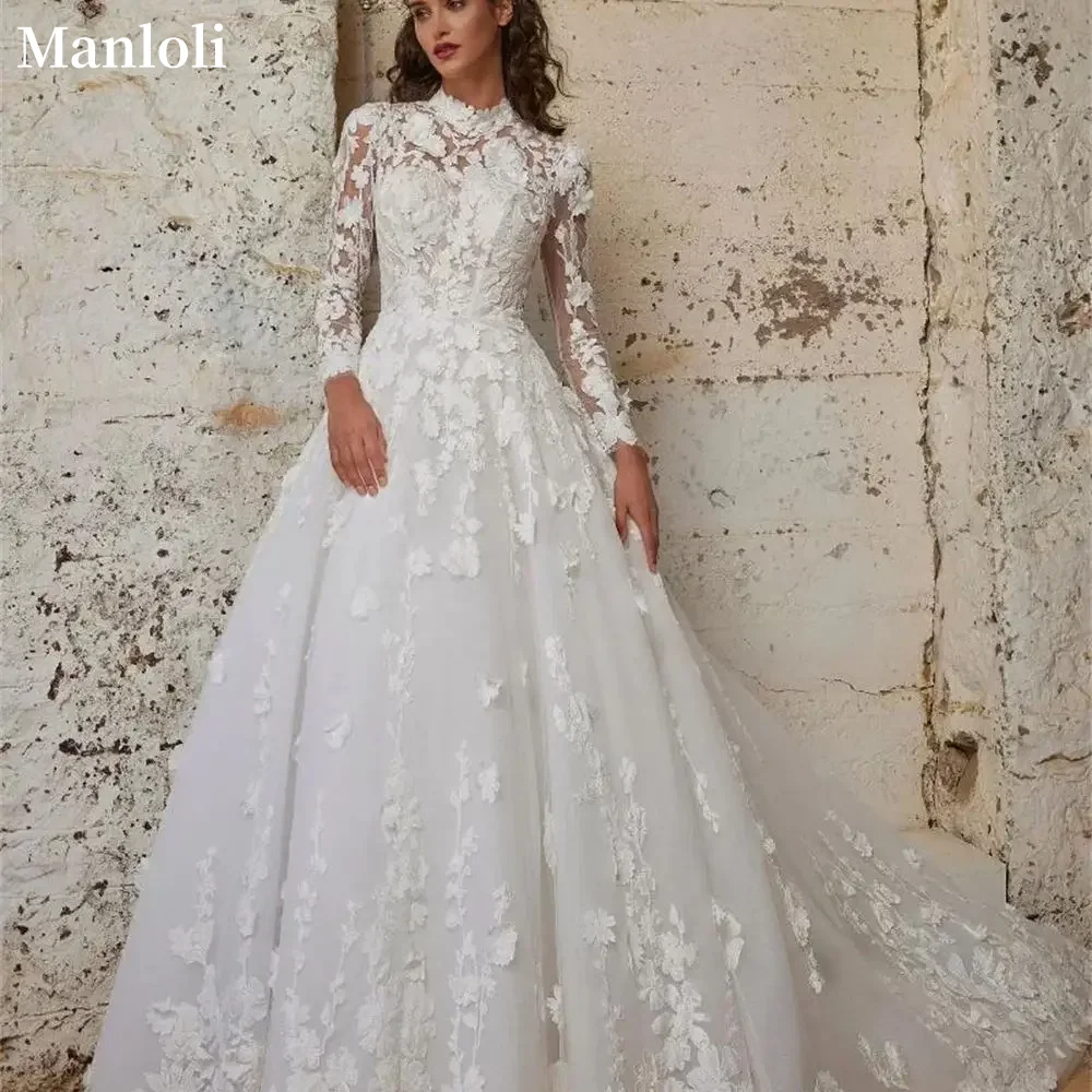 Кружевное свадебное платье принцессы с длинными рукавами по индивидуальному заказу, свадебное платье с высоким воротником в саду, великолепное платье невесты
Кружевное свадебное платье принцессы с длинными рукавами по индивидуальному заказу, свадебное платье с высоким воротником в саду, великолепное платье невесты