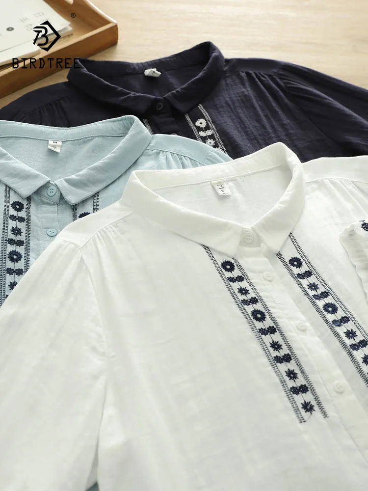 New 2026 Summer Women Cotton Yarn Half Sleeve Shirt, Turn-down Collar Embroidery, Mori Girl Ethnic Style Loose Blouse T65384CC
New 2026 Summer Women Cotton Yarn Half Sleeve Shirt, Turn-down Collar Embroidery, Mori Girl Ethnic Style Loose Blouse T65384CC