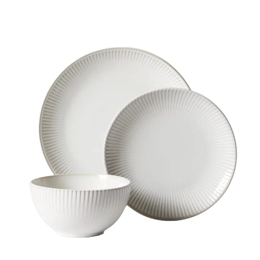 Sawyer 12-Piece Stoneware Dinnerware Set Cream
Sawyer 12-Piece Stoneware Dinnerware Set Cream