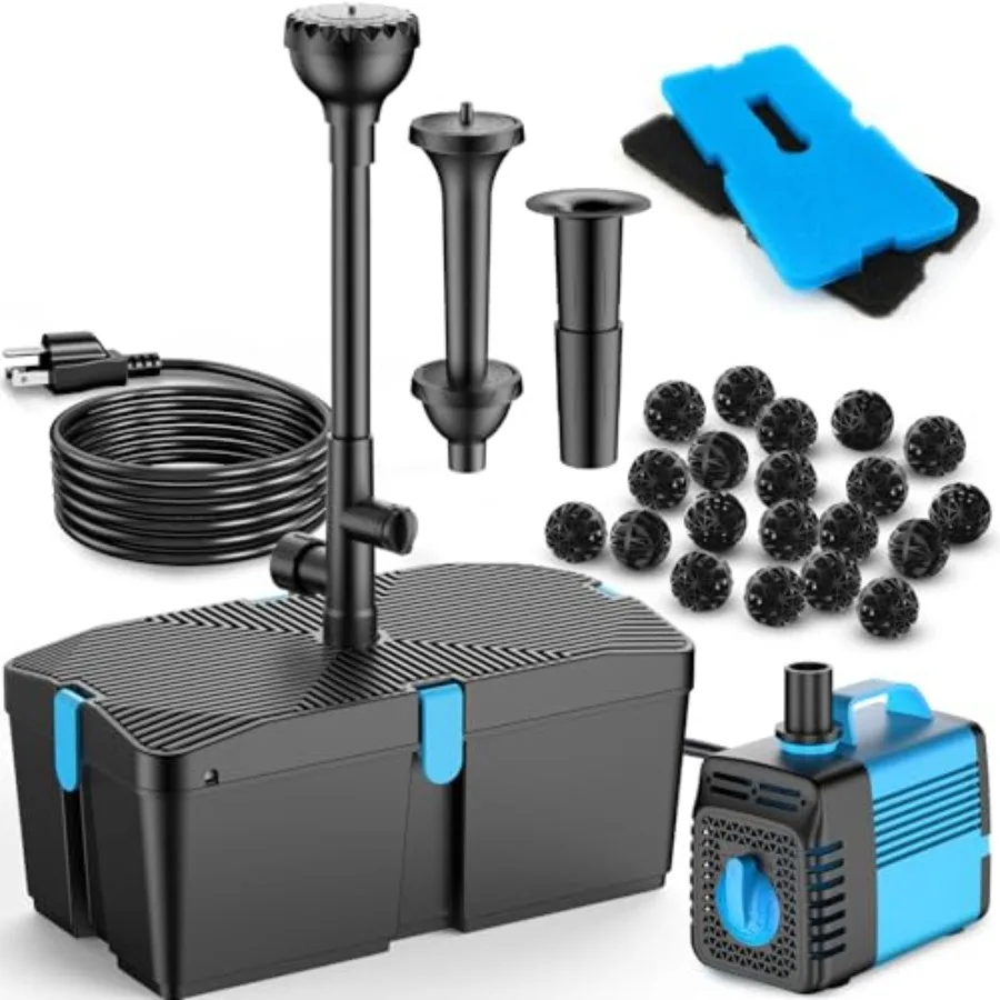 Outdoor Pond Filter 820 GPH with 60W Fountain Pump Kit for Koi Ponds Garden Fountains Waterfalls Black Plastic Filtration Syste
Outdoor Pond Filter 820 GPH with 60W Fountain Pump Kit for Koi Ponds Garden Fountains Waterfalls Black Plastic Filtration Syste
