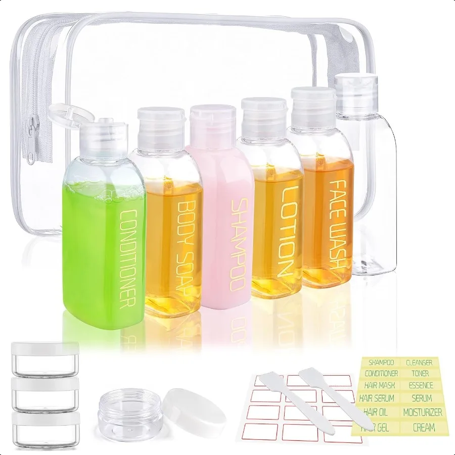 Travel Bottles for Toiletries 10PCS Travel Shampoo and Conditioner Bottles TSA Approved Travel Size Containers Leakproof Plasti
Travel Bottles for Toiletries 10PCS Travel Shampoo and Conditioner Bottles TSA Approved Travel Size Containers Leakproof Plasti