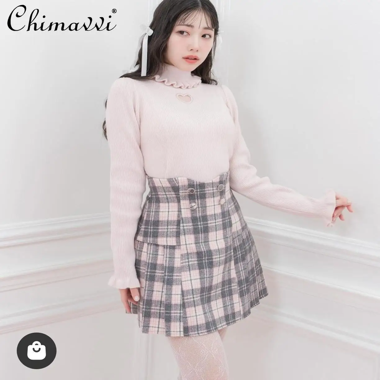 Japanese Cute Girl Small Turtleneck Love Hollow Slim-fit Pullover Sweater Autumn New Sweet Slim Long-sleeved Y2k Knitted Top
Japanese Cute Girl Small Turtleneck Love Hollow Slim-fit Pullover Sweater Autumn New Sweet Slim Long-sleeved Y2k Knitted Top