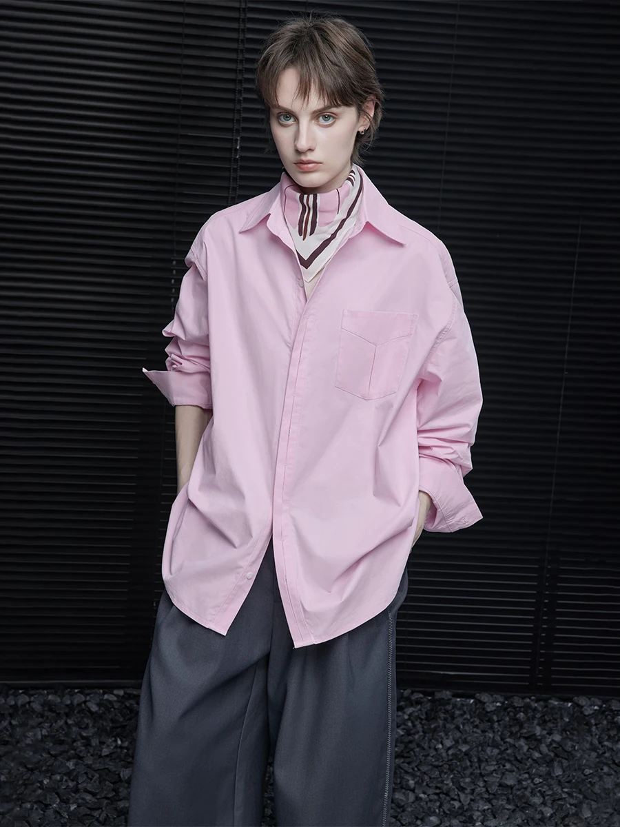 Pink Cotton Oversized Collared irt Women's Faion Street Sle Regular Sve Length Long Ne Design Traditional Autumn New
Pink Cotton Oversized Collared irt Women's Faion Street Sle Regular Sve Length Long Ne Design Traditional Autumn New