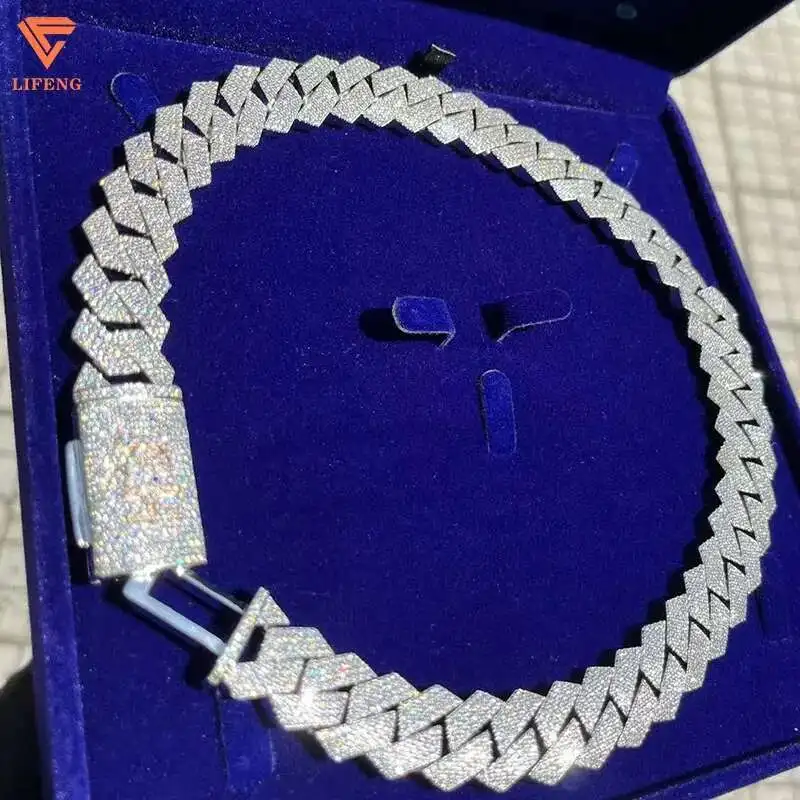 Lifeng jewelry custom18mm luxury moissanite cuban chain hip hop cuban chain iced out diamond cuban chain
Lifeng jewelry custom18mm luxury moissanite cuban chain hip hop cuban chain iced out diamond cuban chain