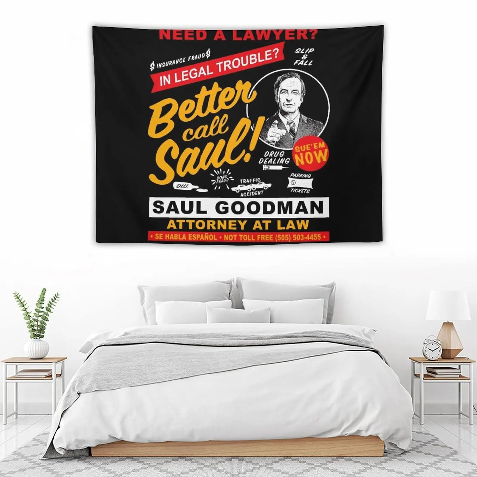 Need A Lawyer Then Call Saul Dks Tapestry Bedroom Decor Wall Decoration Home And Comfort Decor Cute Decor Tapestry
Need A Lawyer Then Call Saul Dks Tapestry Bedroom Decor Wall Decoration Home And Comfort Decor Cute Decor Tapestry