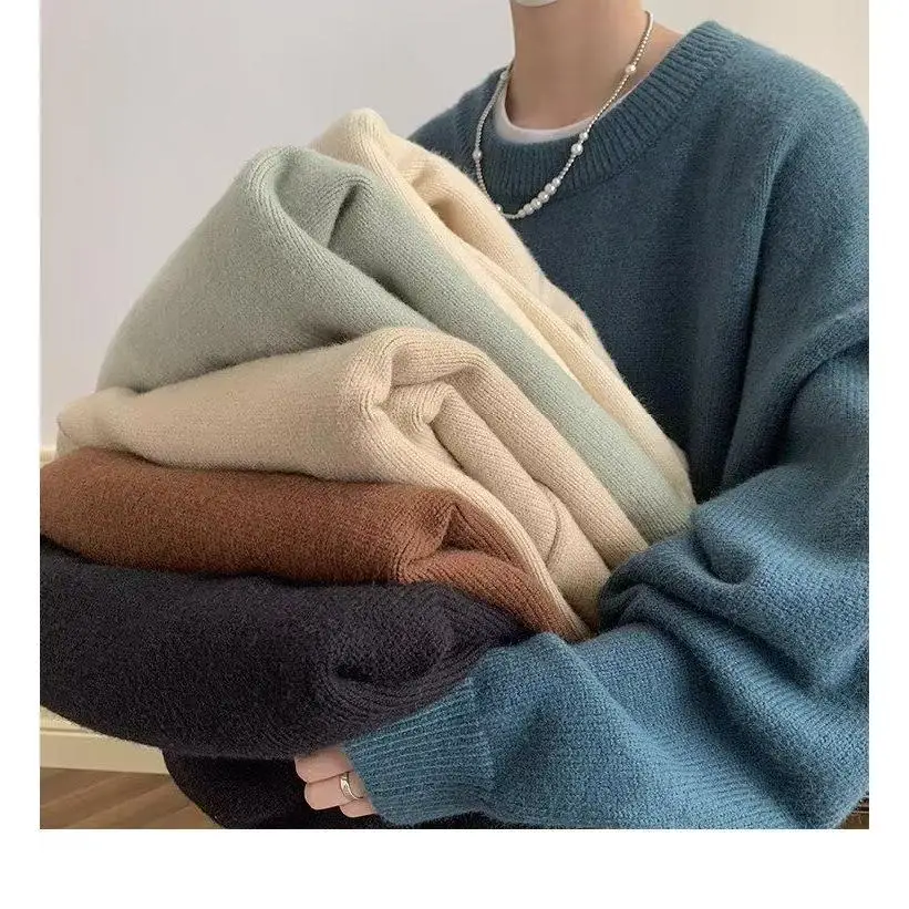 Soft Pure Color Knitted Sweater Men's Loose Sle Autumn Spring Casual Long Sve round Ne Base irt Versatile Comfortable
Soft Pure Color Knitted Sweater Men's Loose Sle Autumn Spring Casual Long Sve round Ne Base irt Versatile Comfortable