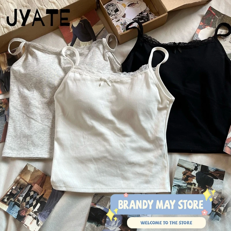 Lace Trim With Chest Pad Tank Tops Women Summer Cotton Casual Bow Slim Sleeveless Cropped Vests Sweet Cute Vintage Camisole Y2K
Lace Trim With Chest Pad Tank Tops Women Summer Cotton Casual Bow Slim Sleeveless Cropped Vests Sweet Cute Vintage Camisole Y2K