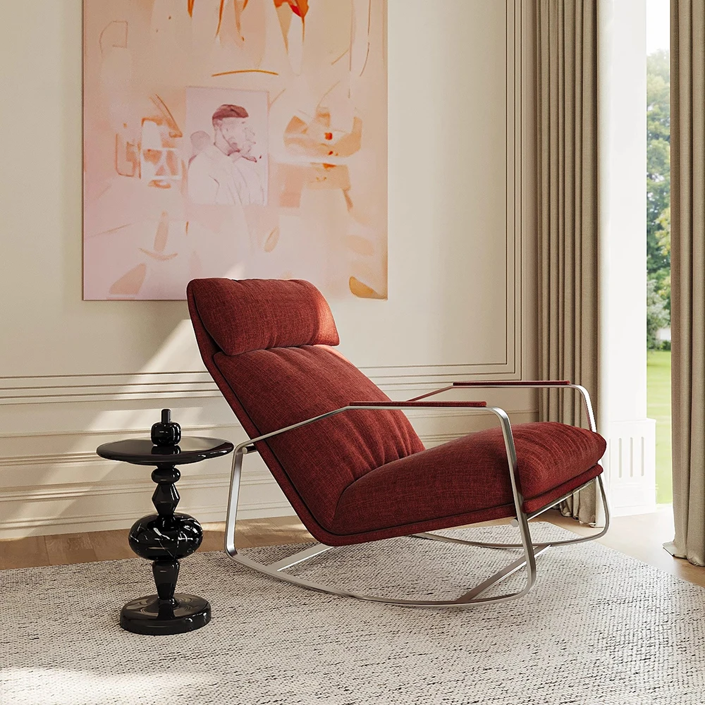 Design Metal Chairs Living Room Balcony Ergonomic Rocking Lounge Chairs Meditation Back Support Fauteuil Salon Home Furniture
Design Metal Chairs Living Room Balcony Ergonomic Rocking Lounge Chairs Meditation Back Support Fauteuil Salon Home Furniture