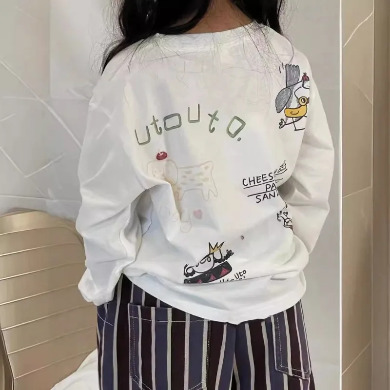 Boys Girls T-Shirts 2025 Spring Autumn Childrens Clothes CottonCute Cartoon Printed Long-Sleeve Base Layer Top 
Boys Girls T-Shirts 2025 Spring Autumn Childrens Clothes CottonCute Cartoon Printed Long-Sleeve Base Layer Top