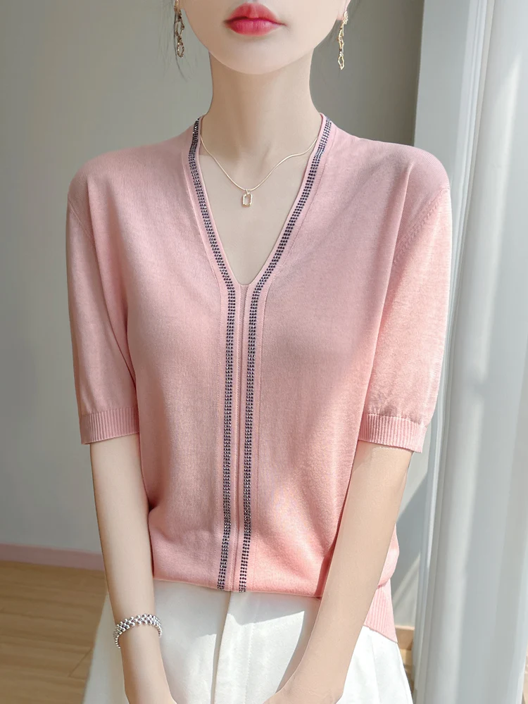 Легкая дышащая трикотажная футболка из ледяного шелка ort Sve, женский летний топ Faion V-Ne с тяжелой вышивкой, модный цвет...
Легкая дышащая трикотажная футболка из ледяного шелка ort Sve, женский летний топ Faion V-Ne с тяжелой вышивкой, модный цвет...