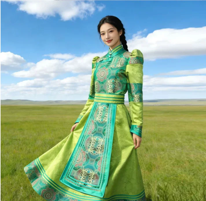 Ladies' Mongolian Clothing Elegant Mongolian Robe Dress Stage Performance Dress
Ladies' Mongolian Clothing Elegant Mongolian Robe Dress Stage Performance Dress