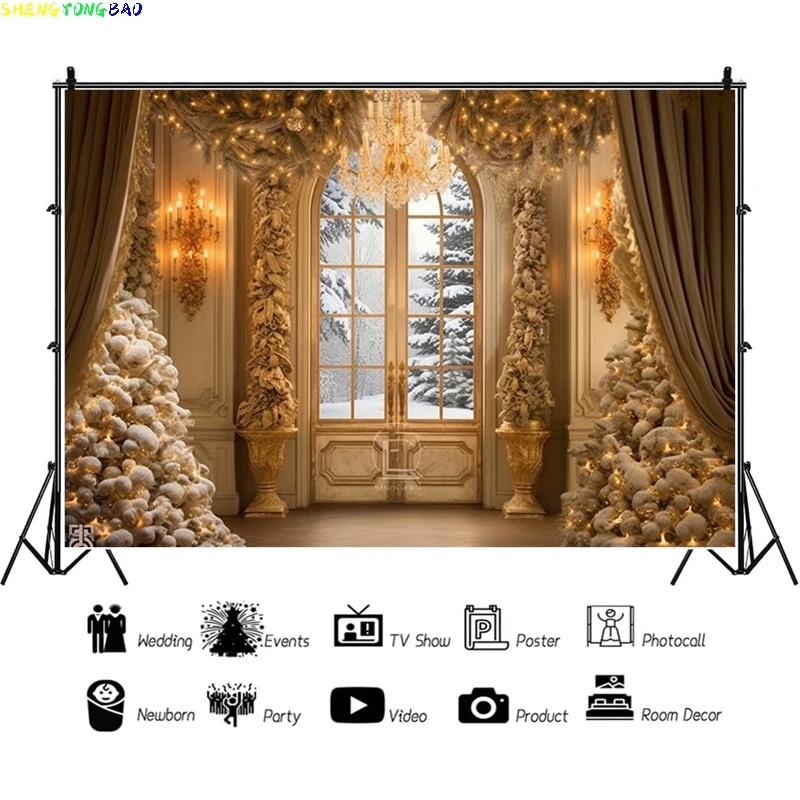 Vinyl Christmas Day Photography Backdrops Living Room Indoor Ornament Green Door Wreath Photo Studio Background Props QS-46
Vinyl Christmas Day Photography Backdrops Living Room Indoor Ornament Green Door Wreath Photo Studio Background Props QS-46