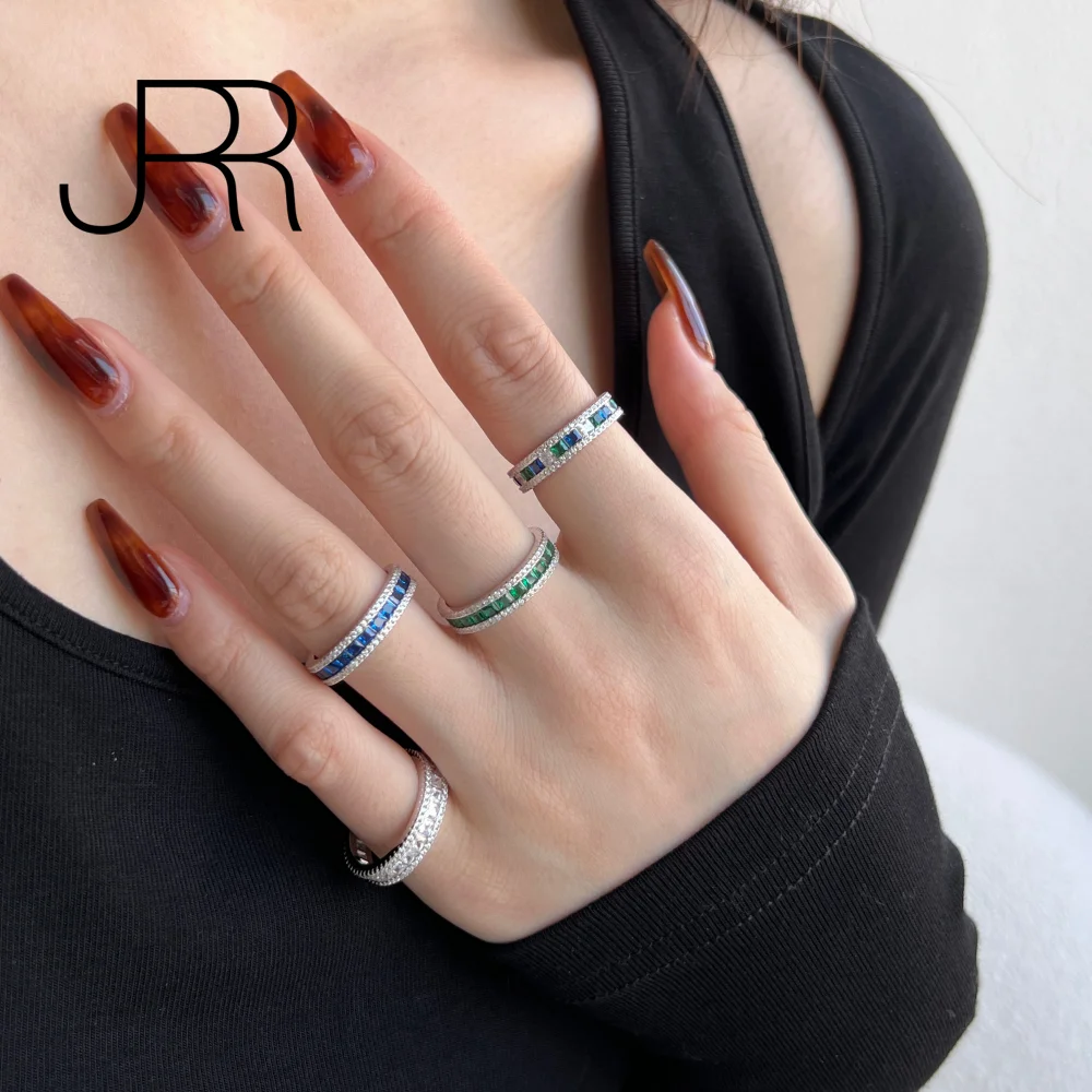 JRR Solid S925 Sterling Silver Sapphire Emerland Eternity Lab Diamond Ring for Women Wedding Party Gift Fine Jewelry Wholesale
JRR Solid S925 Sterling Silver Sapphire Emerland Eternity Lab Diamond Ring for Women Wedding Party Gift Fine Jewelry Wholesale
