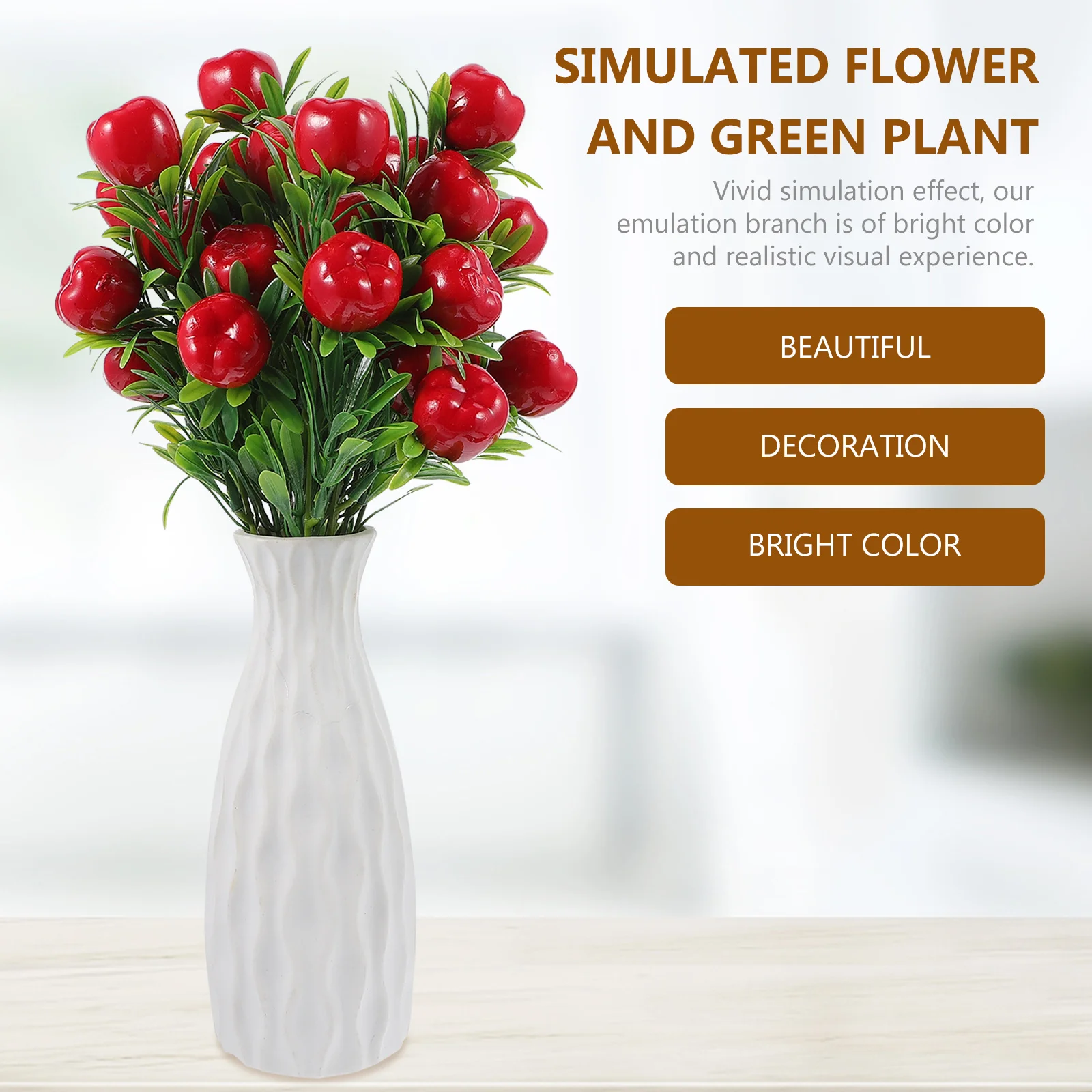 2pcs Artificial Branches Lifelike Fake Fruits Stem For Home Decor Vase Filling Party Decoration Diy Craft Bouquet
2pcs Artificial Branches Lifelike Fake Fruits Stem For Home Decor Vase Filling Party Decoration Diy Craft Bouquet