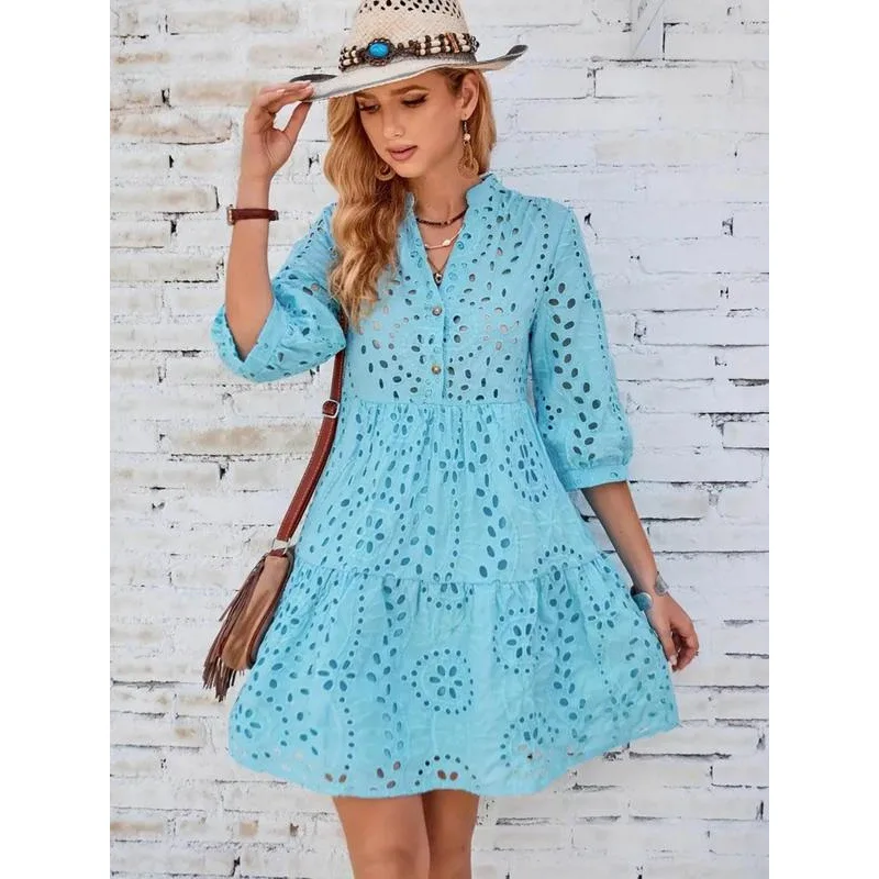Pure Color Button Dress Women's Fashion Spring Season Four Seasons Apply Y 18345 Button Dress Cross-Border
Pure Color Button Dress Women's Fashion Spring Season Four Seasons Apply Y 18345 Button Dress Cross-Border