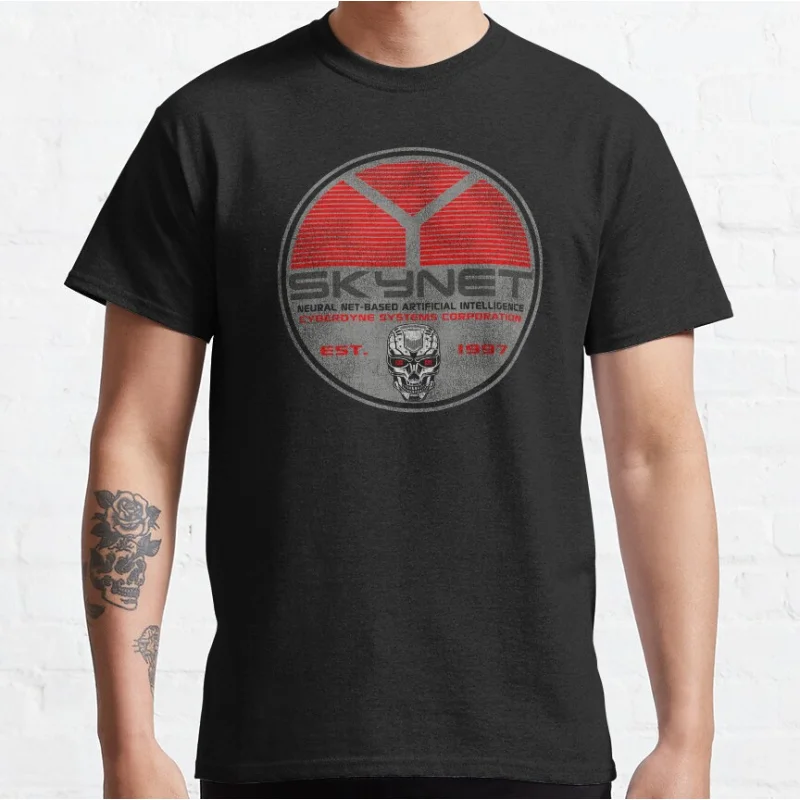 Vintage Cyberdyne Systems Skynet Oval Worn Terminator graphic t shirts 100% cotton large size tee Adult all size S-6XL
Vintage Cyberdyne Systems Skynet Oval Worn Terminator graphic t shirts 100% cotton large size tee Adult all size S-6XL