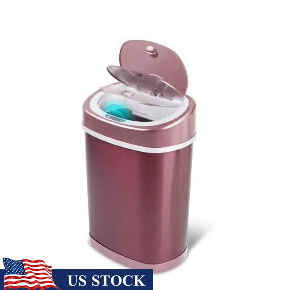 Touchless Motion Sensor Trash Can 4 Gallon Oval Automatic Waste Bin Stainless Steel Hands-Free Lid Infrared Technology Non-Skid
Touchless Motion Sensor Trash Can 4 Gallon Oval Automatic Waste Bin Stainless Steel Hands-Free Lid Infrared Technology Non-Skid