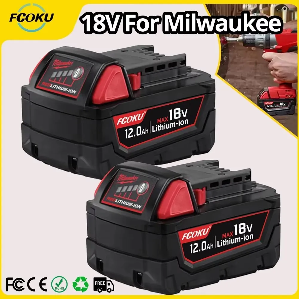 For Milwaukee M18 Power Tool Battery 18V Lithium Battery 6Ah 9Ah 12Ah 48-11-1860 48-11-1850 Rechargeable Replacement Battery
For Milwaukee M18 Power Tool Battery 18V Lithium Battery 6Ah 9Ah 12Ah 48-11-1860 48-11-1850 Rechargeable Replacement Battery