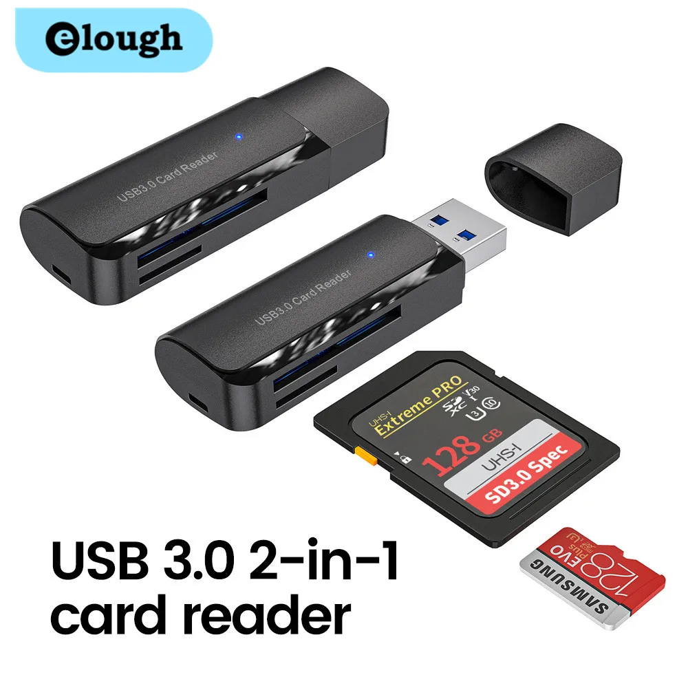 2-in-1 Multi Functional USB 3.0 Card ReaderMicro TF SD Memory Card Reader USB Flash Drive Adapter For PC Laptops Accessories
